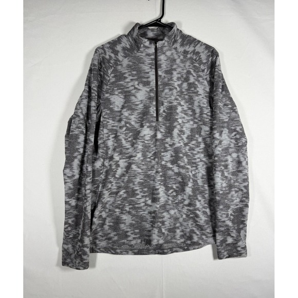 Lululemon Surge Warm Half Zip Mens Large Gray Camo Pullover Running LM3DBWS - Picture 1 of 9